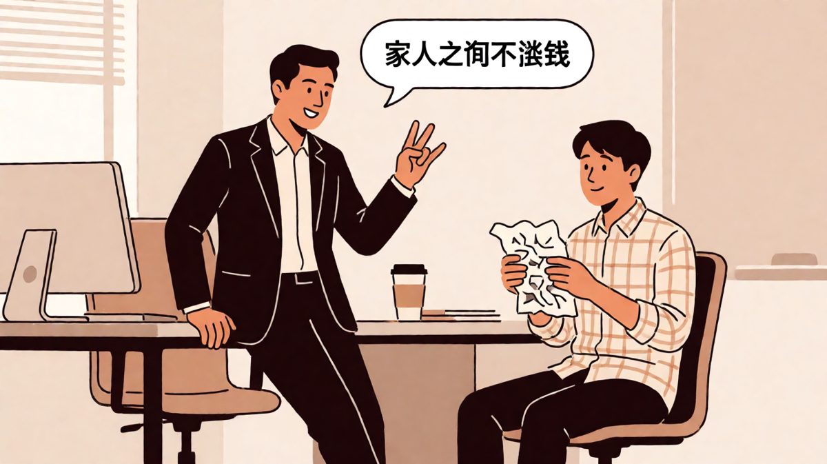 老板：我们视公司如家，家人之间谈什么钱？员工内心：那我房贷也是家人的吗？