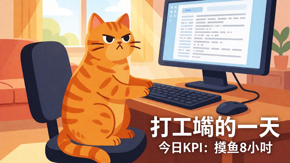 打工喵上线，今天也要努力摸鱼！