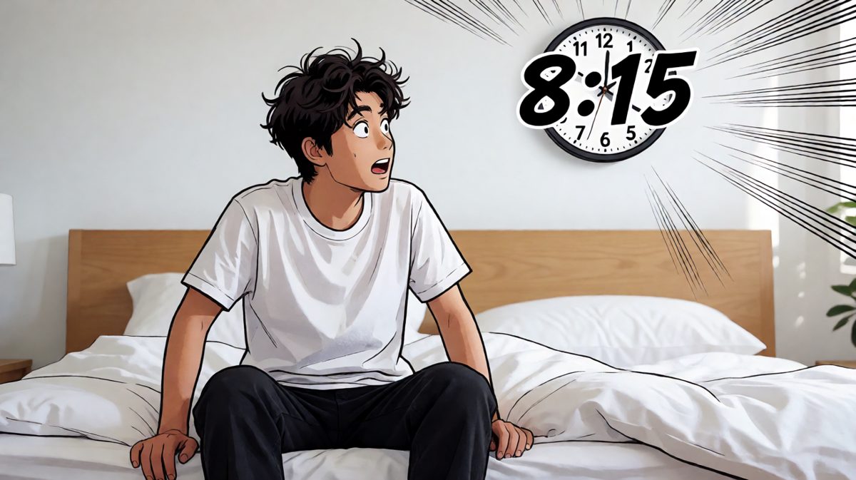 阿强猛然惊醒，一看时间——已经迟到了三个小时！