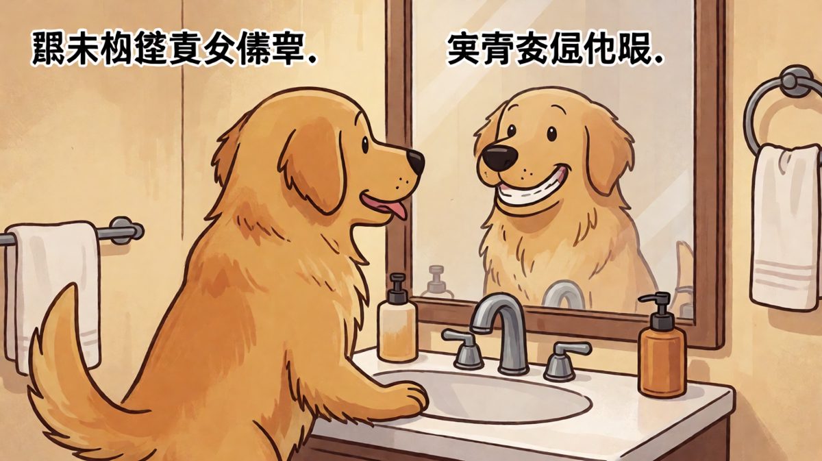 狗狗：这玩意儿凭什么长得跟我一样帅还学我？