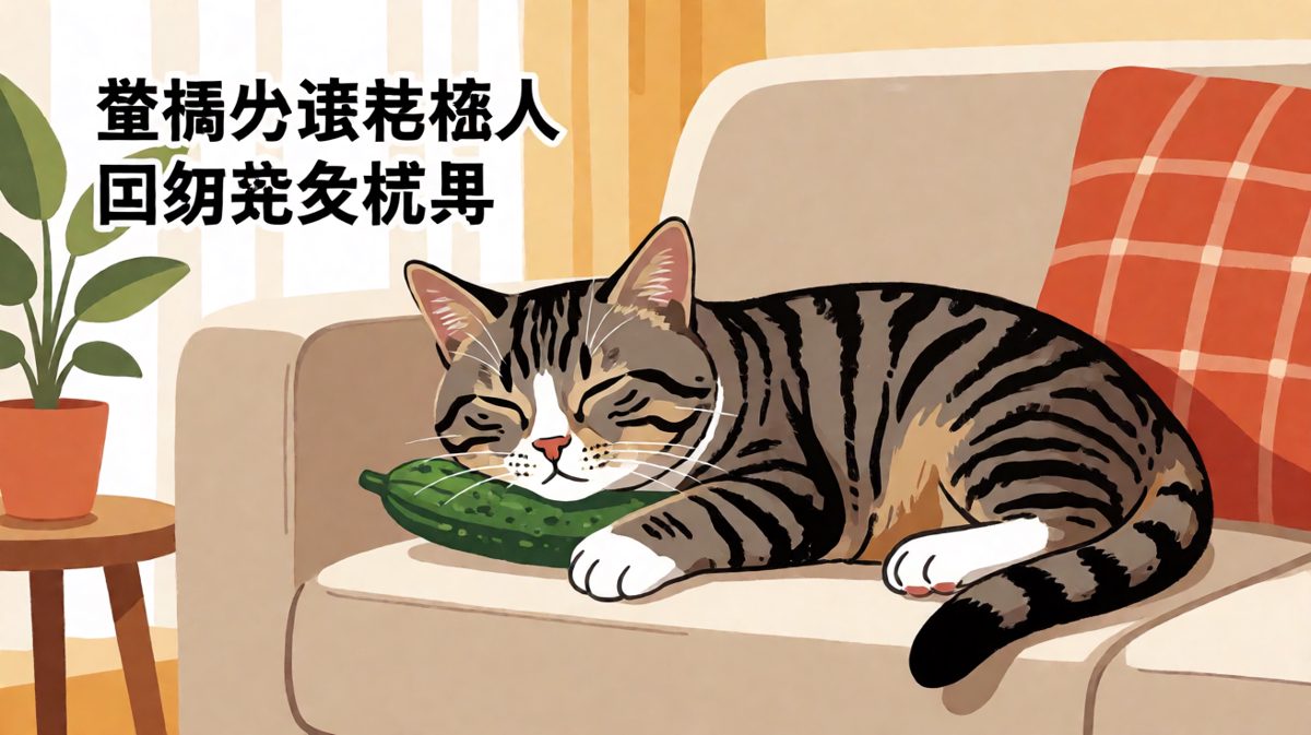 猫：沙发里怎么长出一根绿色怪兽！