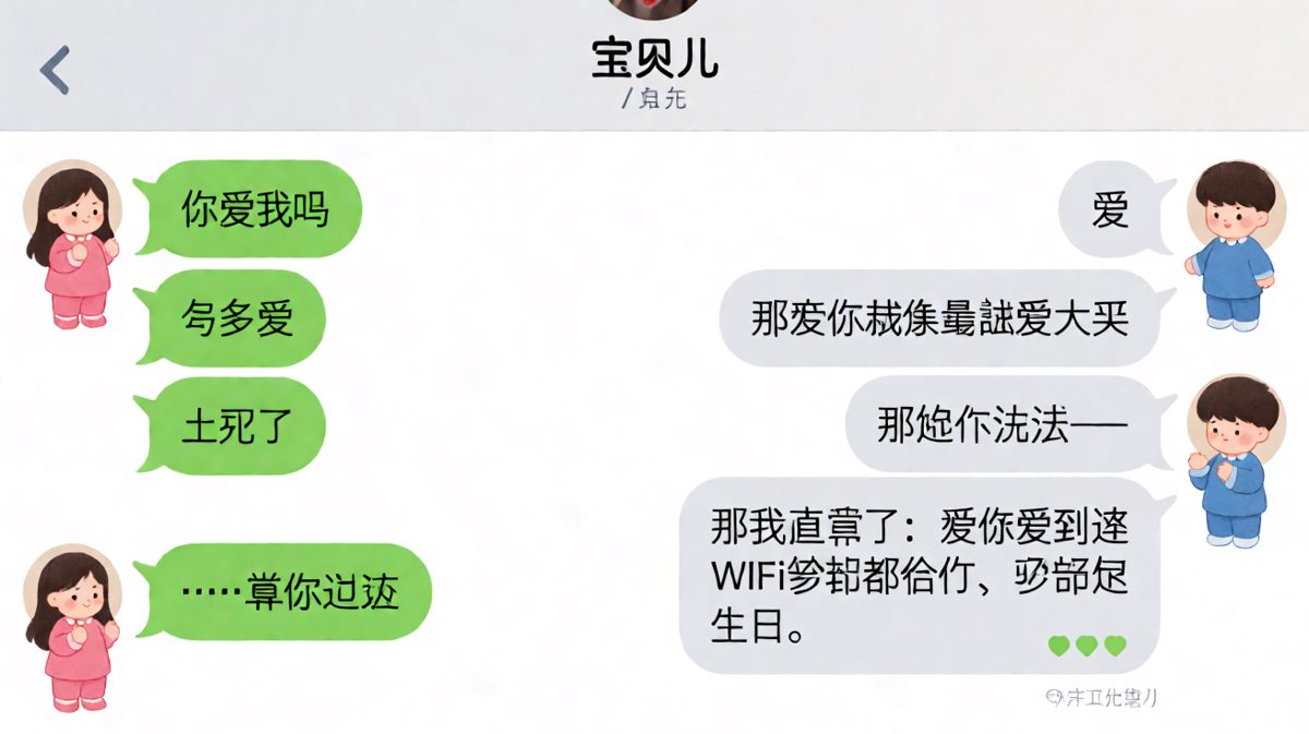 求生欲拉满的男友，用WiFi密码表白成功过关