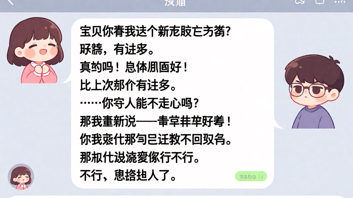 直男式夸奖被嫌弃，说爱你也救不回来。