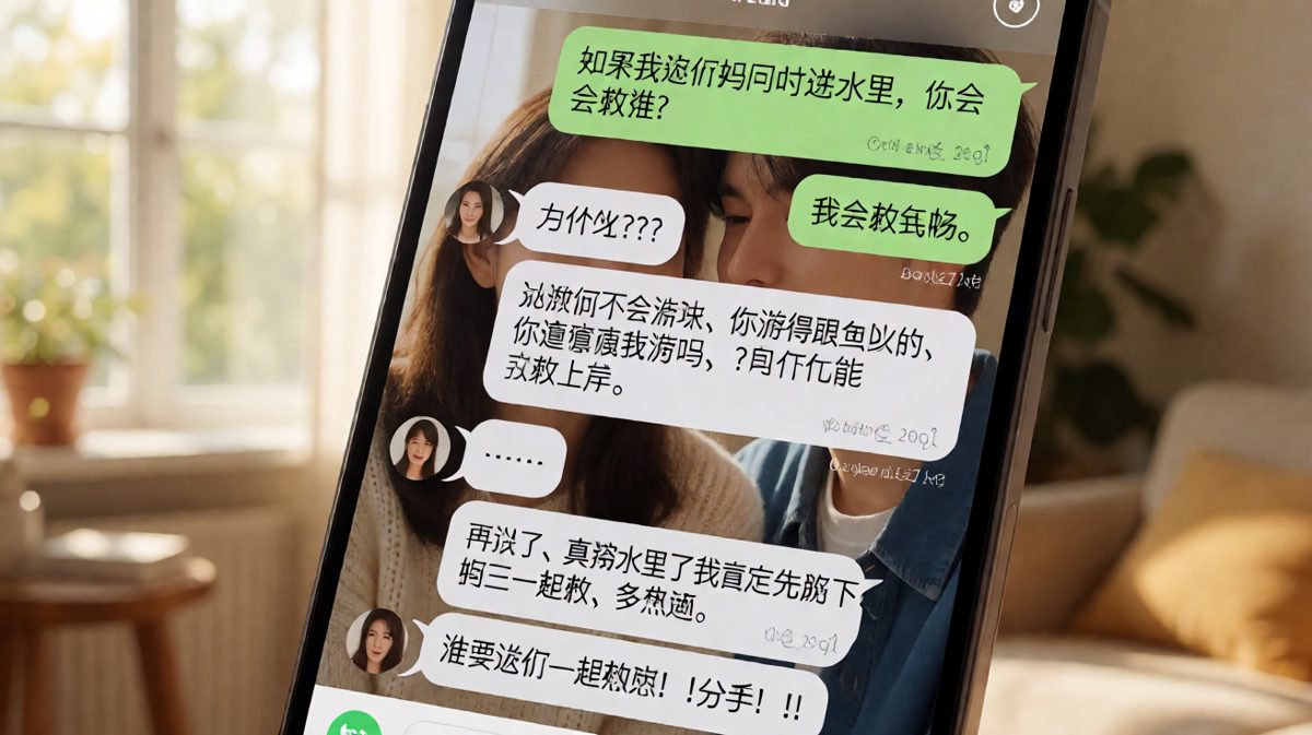 送命题秒变物理题，男友用逻辑把女友气到要分手。