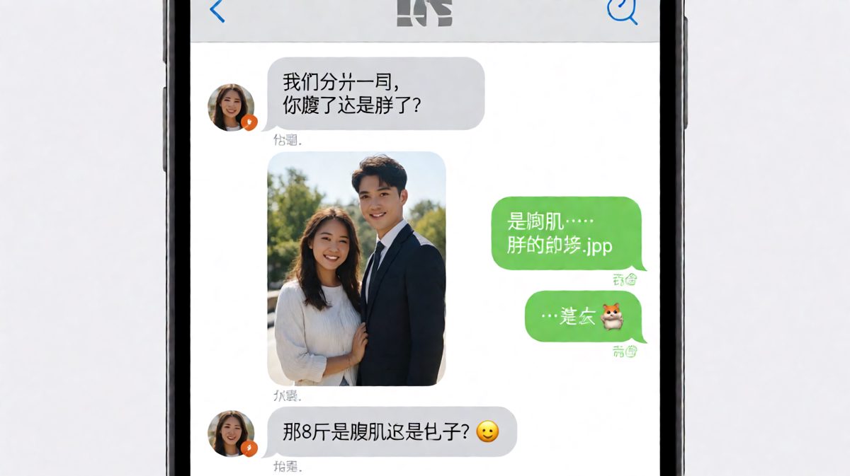 健身瘦8斤变胖8斤，男生自称胸肌但其实是肚子