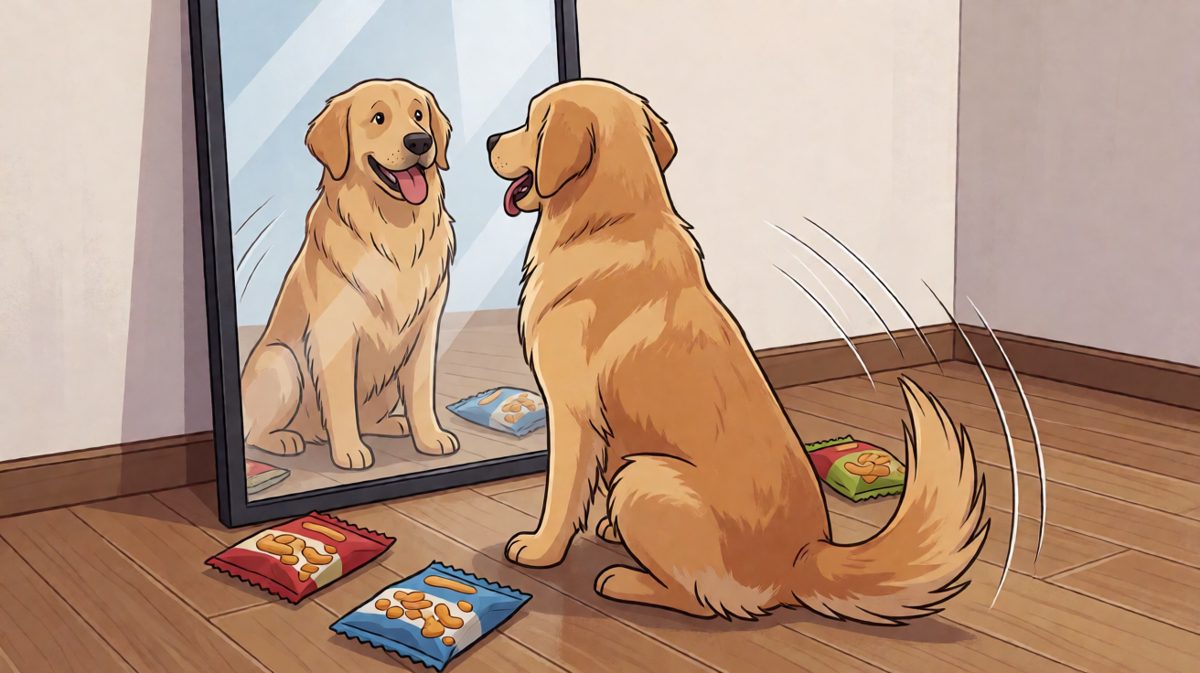 狗：你好你好！你也喜欢咬塑料袋吗？