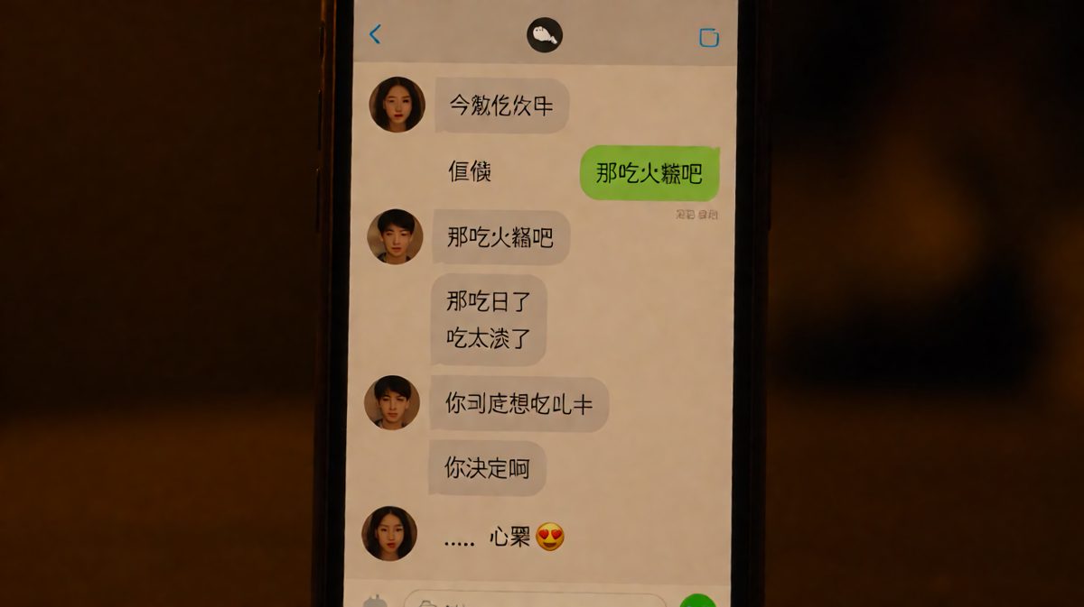灵魂三问后男生依然'你决定'，经典送命题。