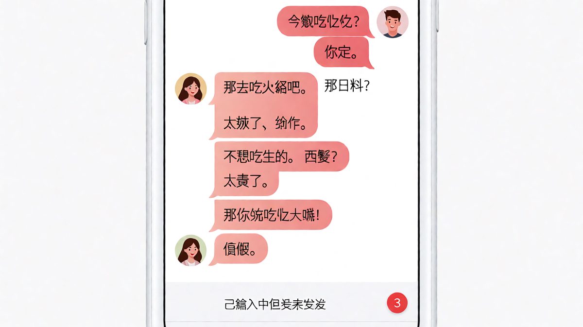 '你定'和'随便'是情侣对话中最危险的陷阱词汇。