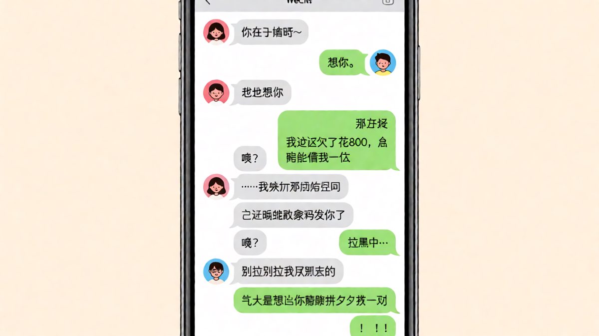 想说爱你不容易，开口就是借钱加砍一刀