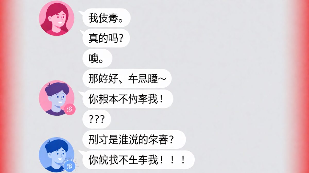 "我没事"翻译成男生语言，大概是"快来哄我"。