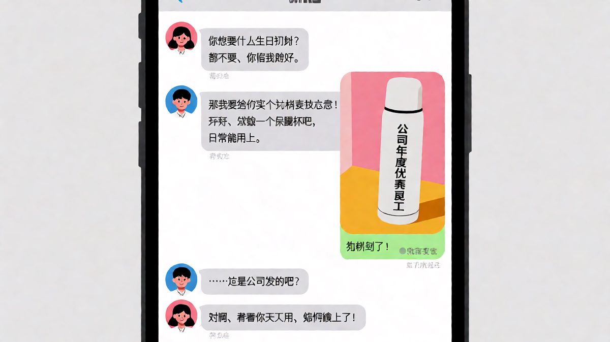 直男送礼物叫将就，女生送礼物叫——刚好你有用。
