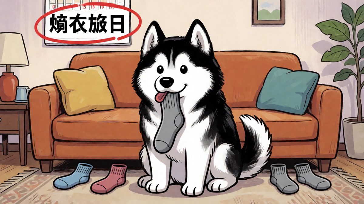 哈士奇：不是我偷的，是袜子先动的手！