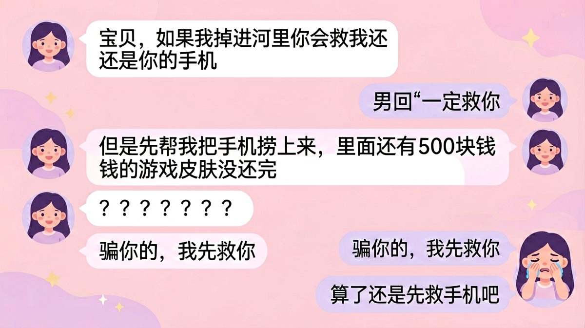 送命题被男生用反向操作化解，最后反而把自己卖了的终极翻车现场