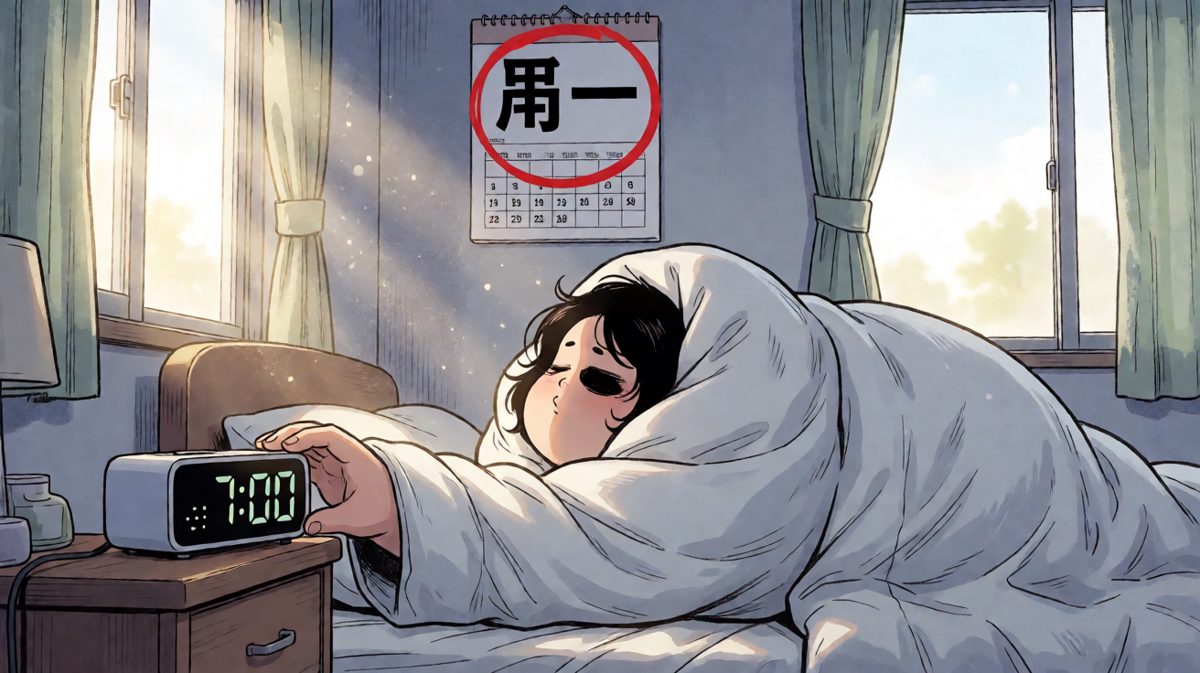 闹钟响起，死活不想起