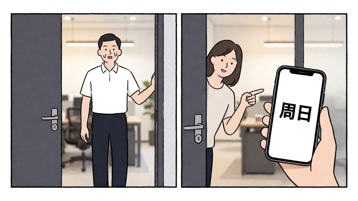 同事：兄弟，今天周日啊……