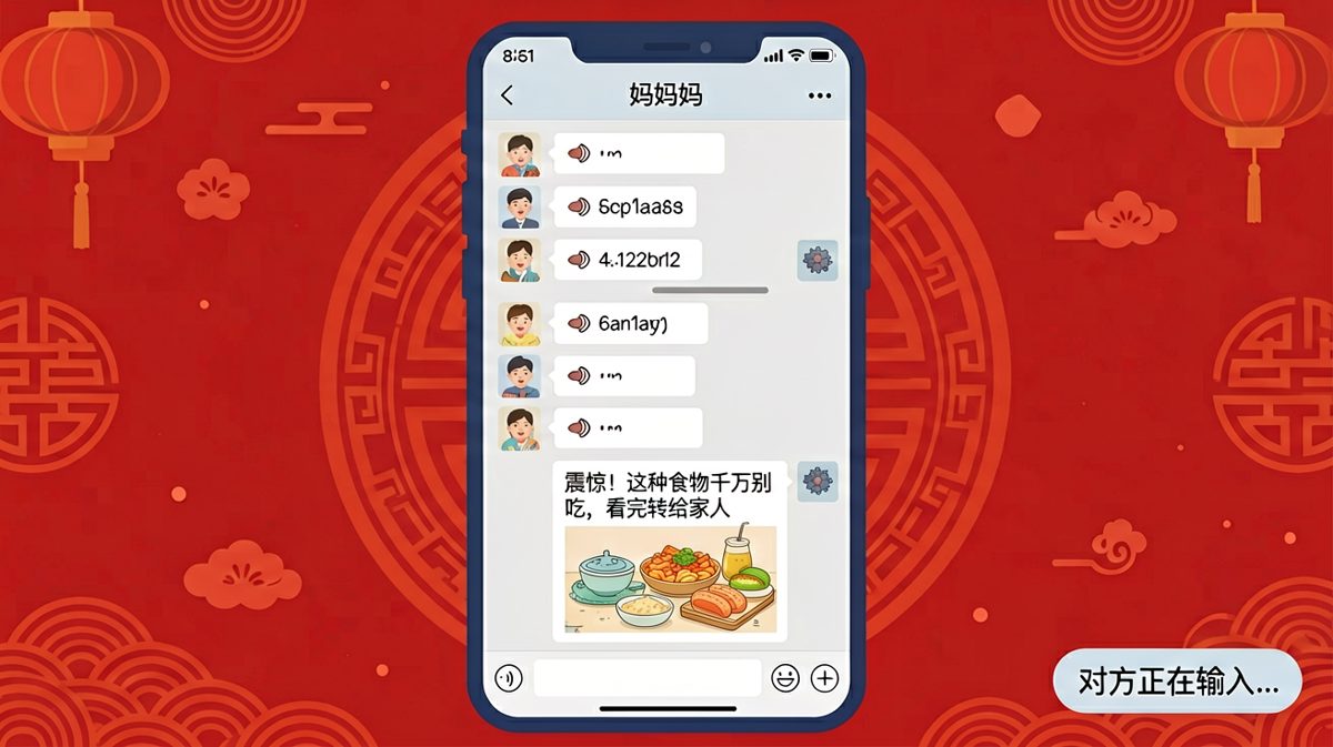 家庭群里的妈妈：今日份养生文章已送达