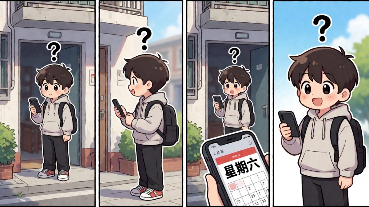 等等……今天好像是周六？
