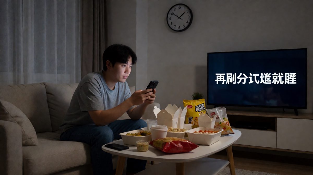 晚上：发誓早睡 | 早上：五点起床