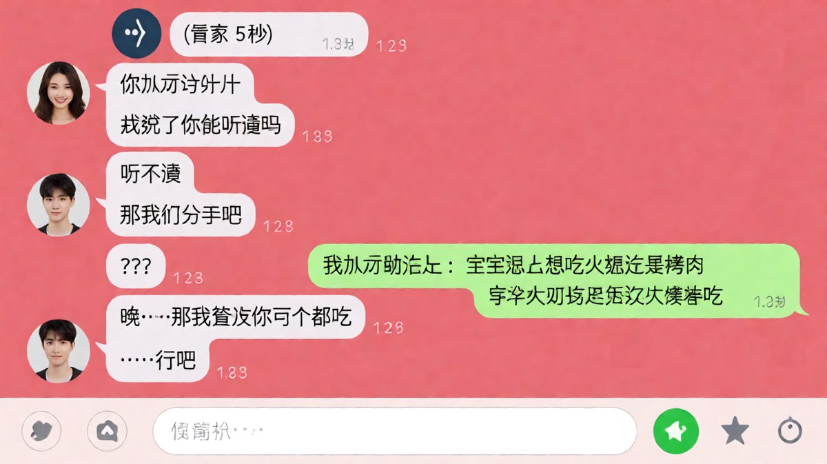 语音轰炸后的和解，男生反应太亮了