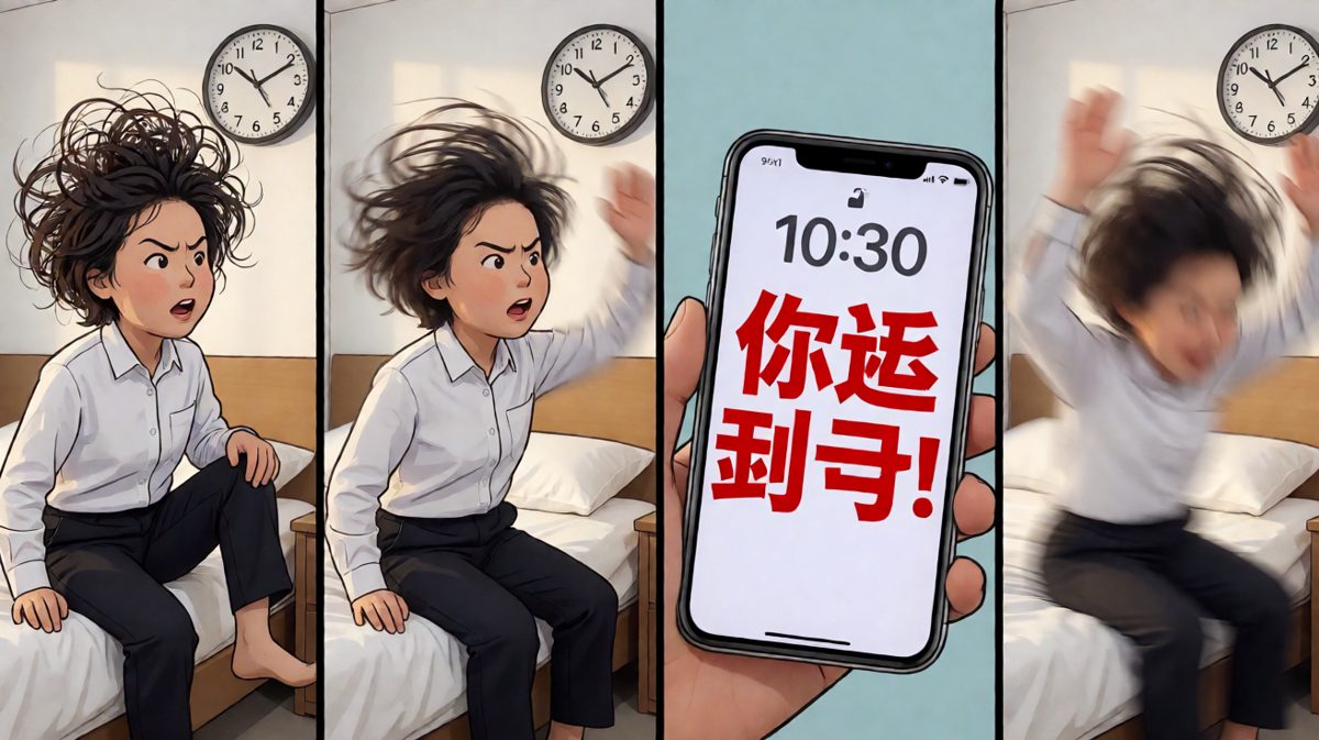 一睁眼——完蛋，迟到了！