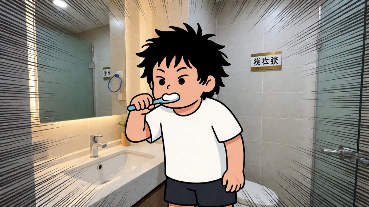 疯狂洗漱准备出门