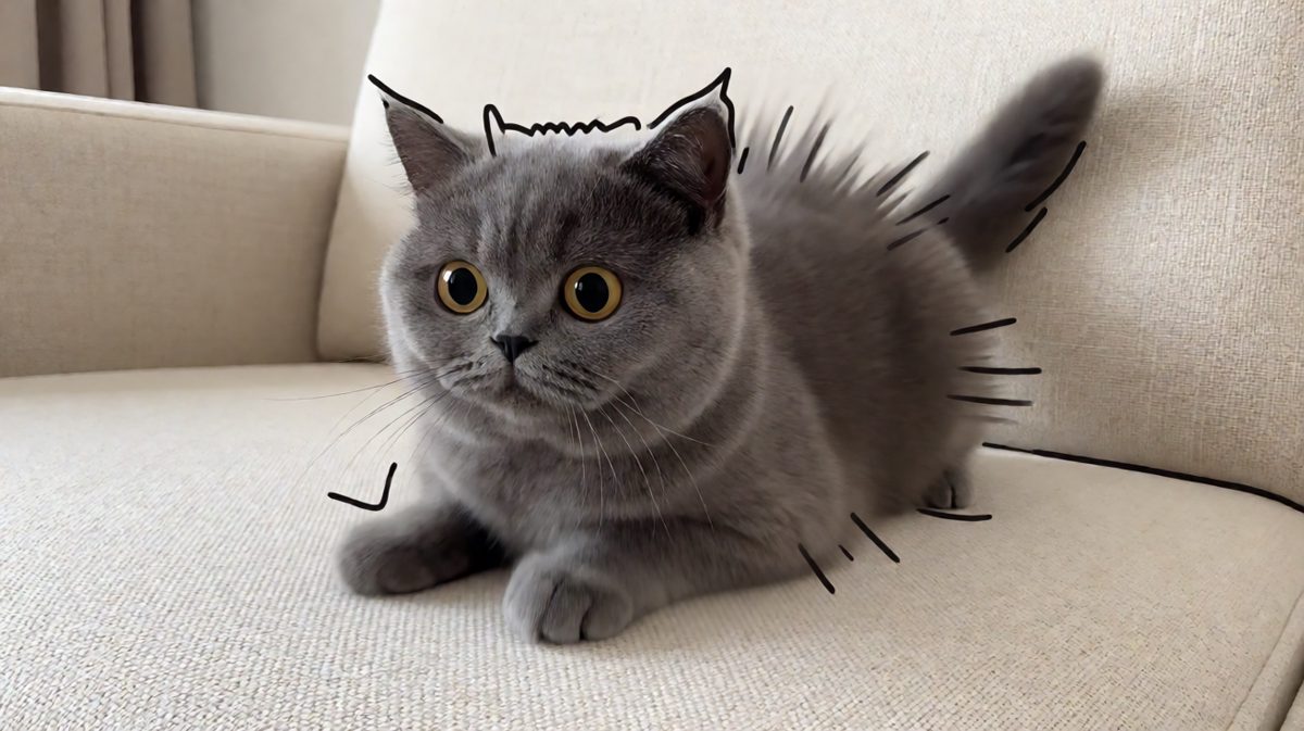 猫：谁在我背后放了绿色长条刺客！