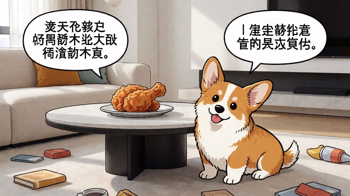 柯基：我没吃，是风把它吹进我嘴里的