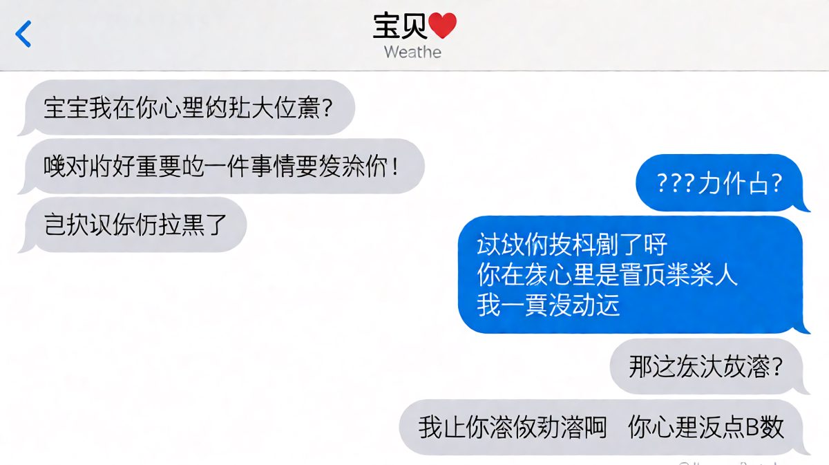 女生以为自己拉黑了男友，结果男友反而把她置顶还骂她没脑子。