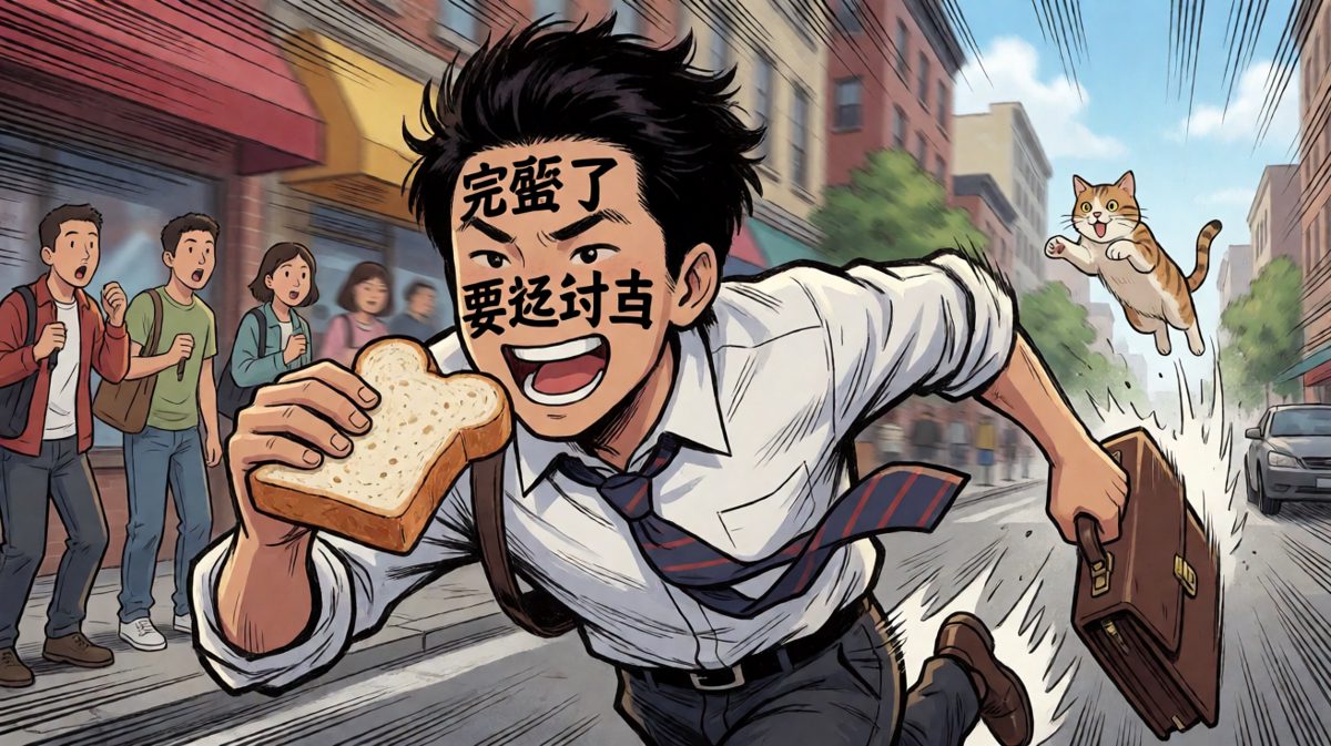 一路狂奔冲向公司