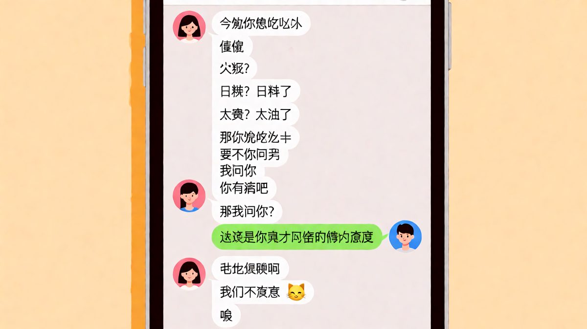 互相甩锅式点餐，最后达成'我们不合适'的一致结论