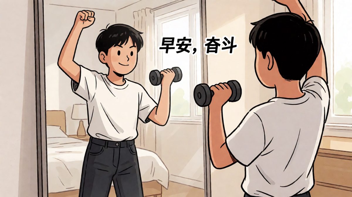 第一天：对着镜子发誓从今天开始减肥