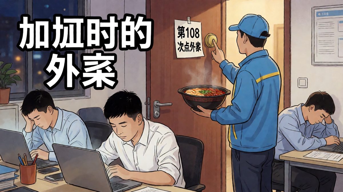 凌晨三点，外卖员是按响我下班门铃的人