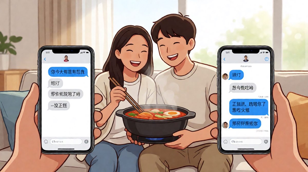 女生要情感答案，男生却把想念翻译成火锅——吃货的浪漫
