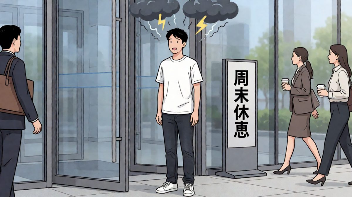到了公司才发现——今天原来是周六