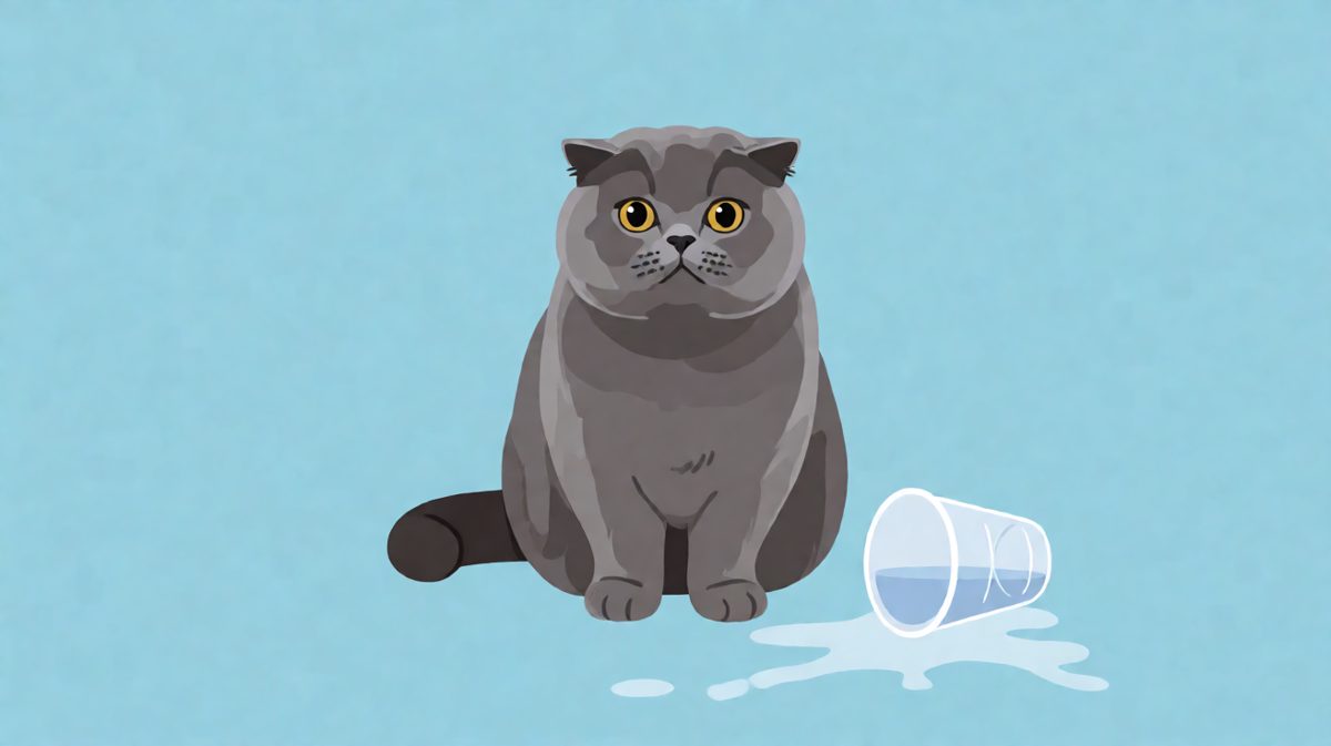 猫：这个杯子自己跳下去的，跟我有什么关系？