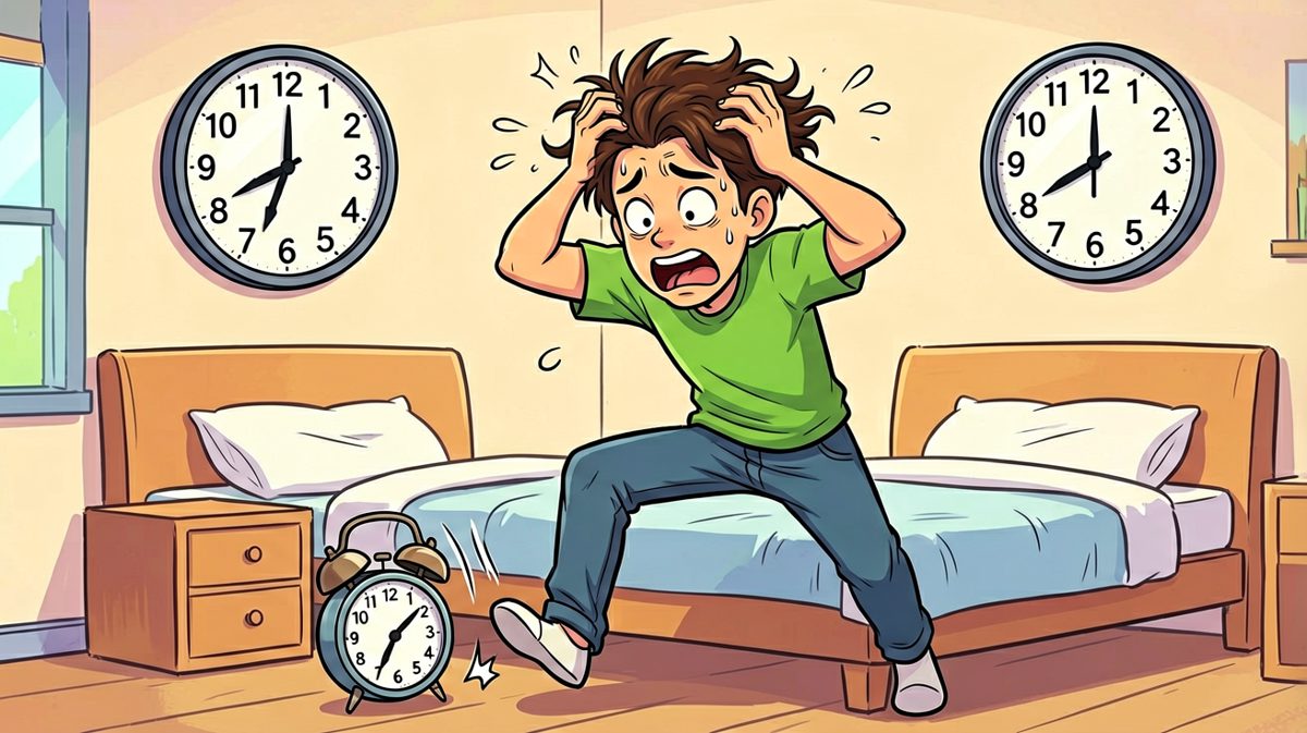 糟糕！再不起就要迟到了！