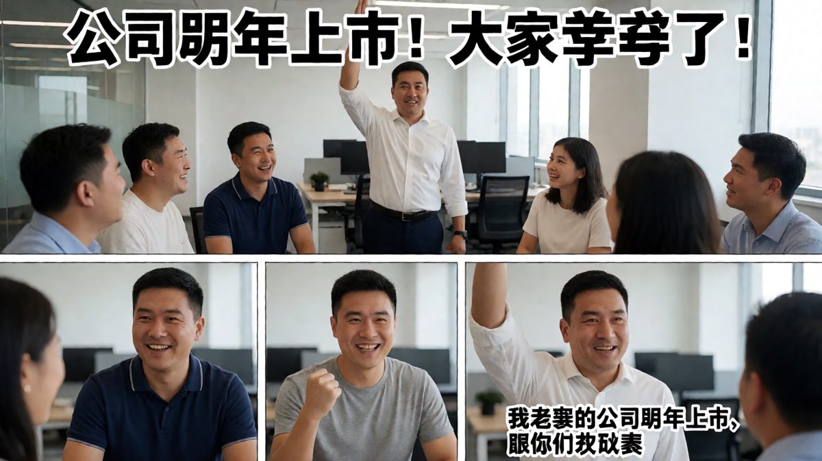 老板说公司明年上市，上市的是他老婆的公司