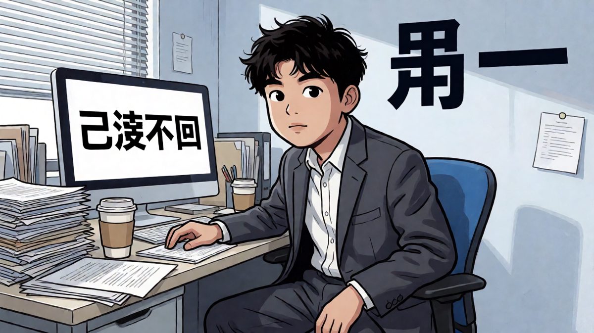 周一早上的我，肉体已在工位，灵魂还在被窝里。
