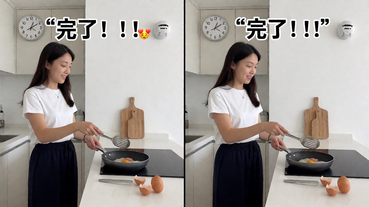 一转身的时间，鸡蛋已化为黑色炭块