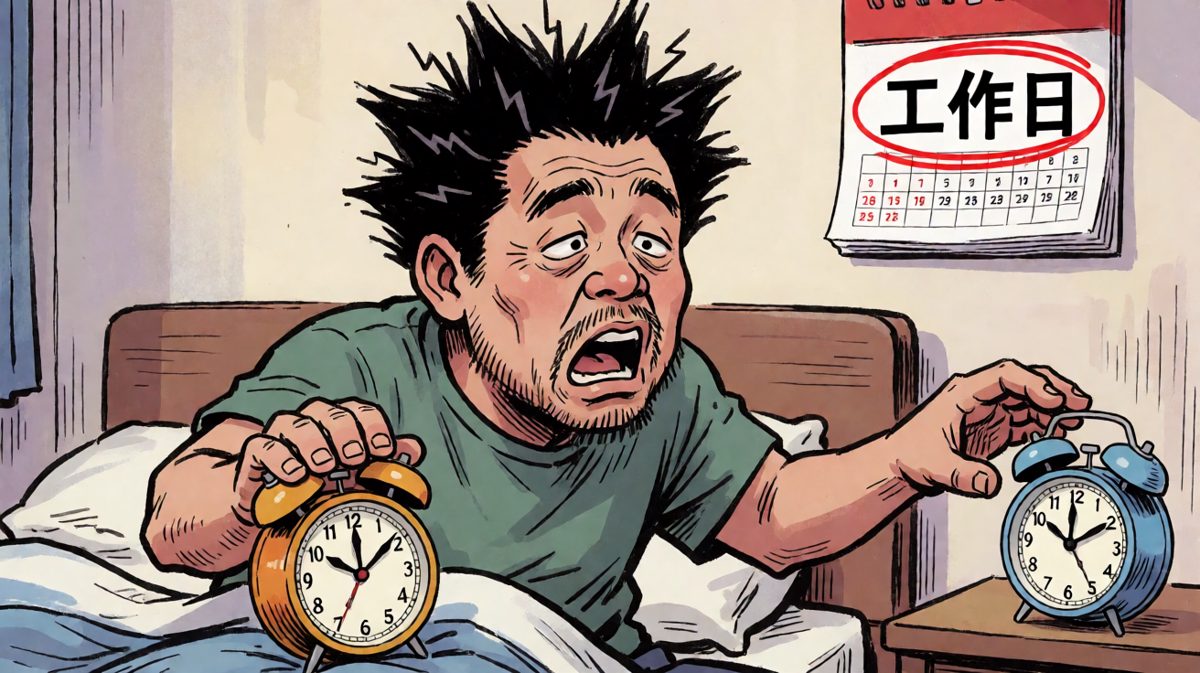 闹钟一个接一个，阿强的起床战争陷入苦战