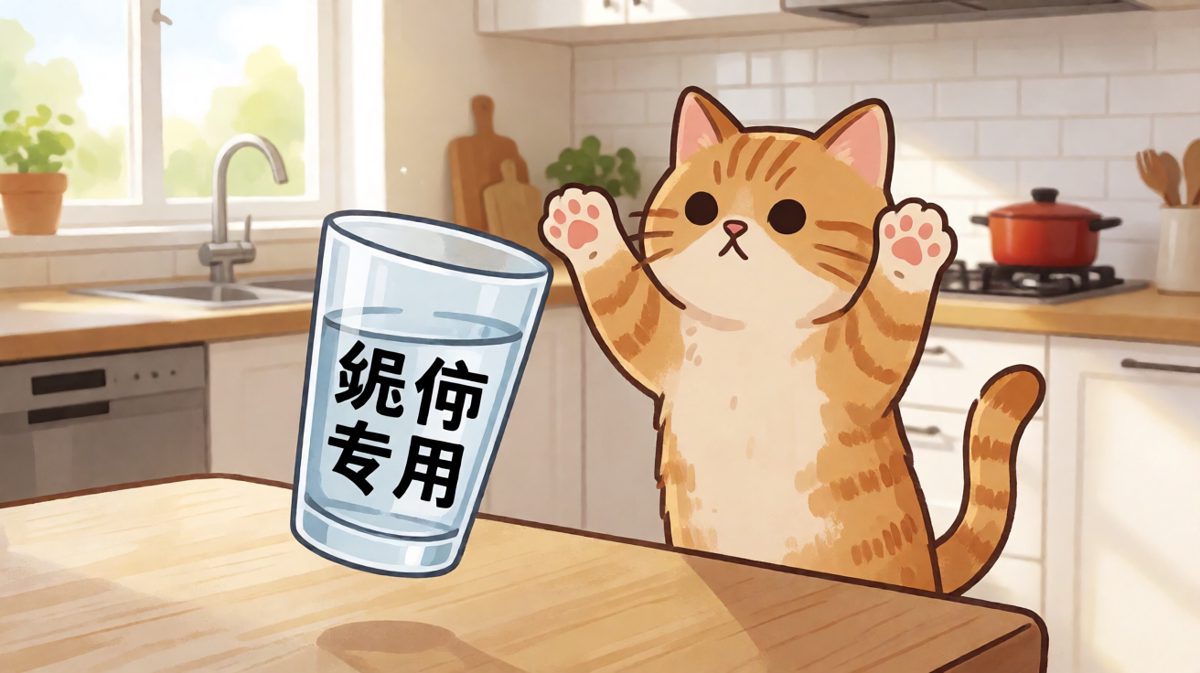 橘子猫的日常：推杯子是它的KPI