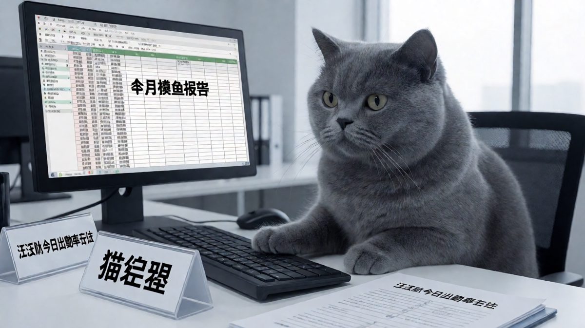 喵星人打工人：本月摸鱼指标已完成