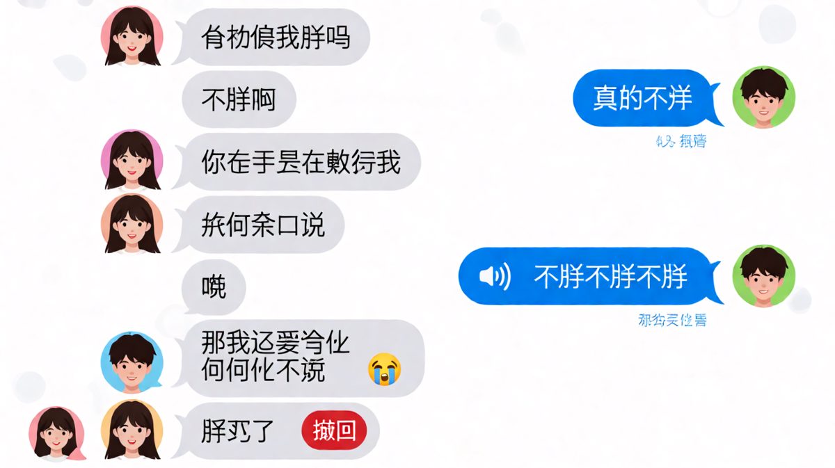 送命题'我胖吗'：无论怎么回答都是错，男生的求生欲全军覆没。