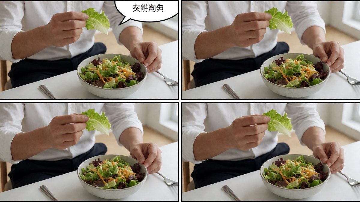 等等……这道沙拉里怎么有我不吃的菜叶？