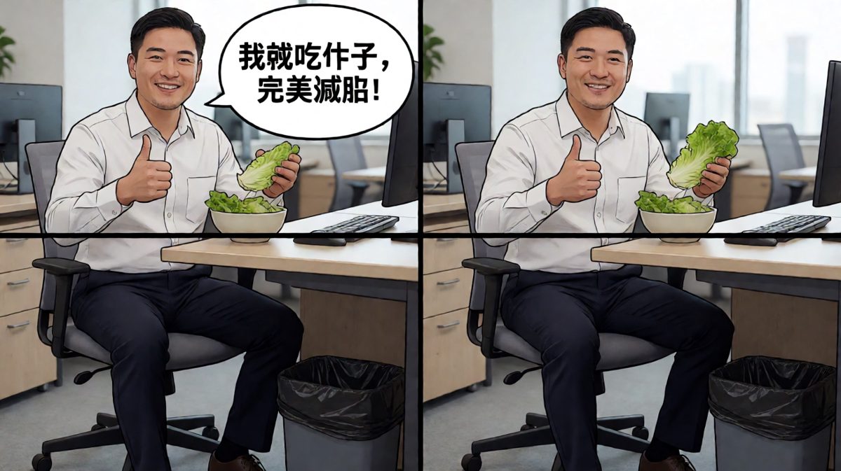 完美！只吃叶子，今天的减脂目标达成了！