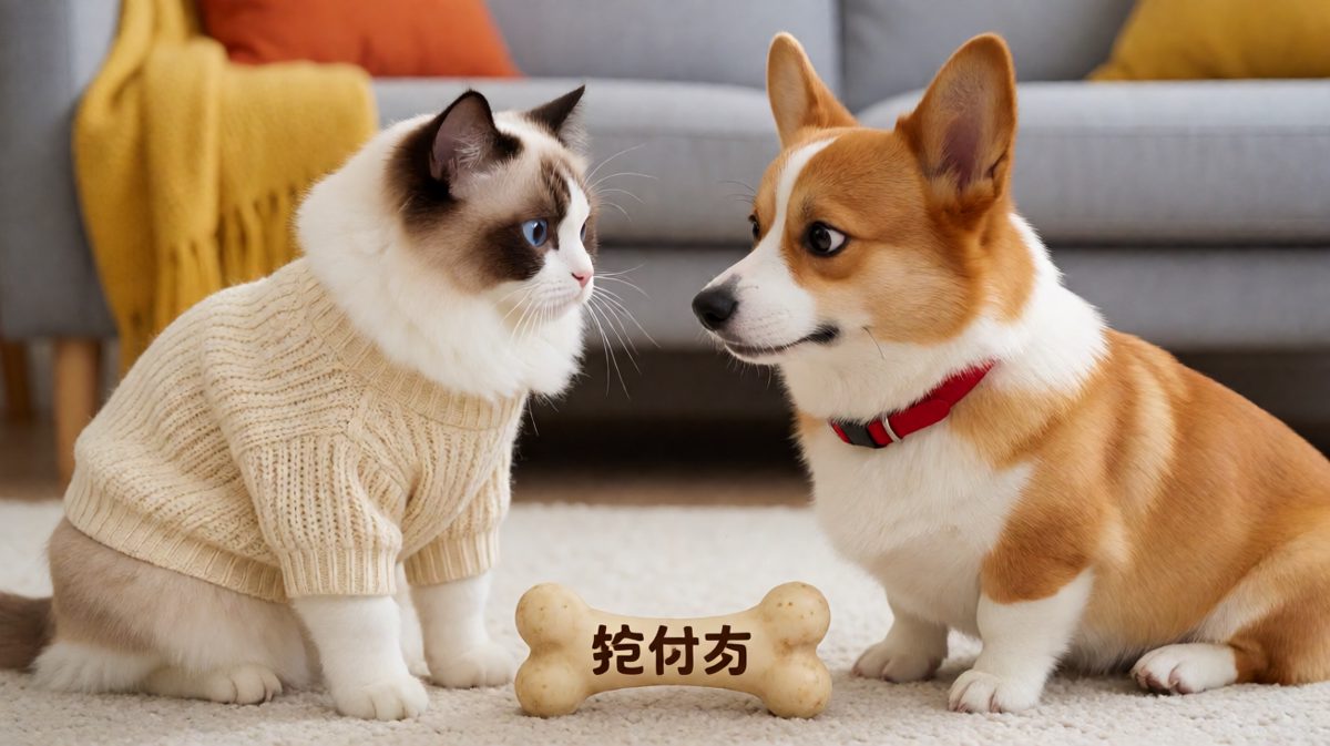 猫狗大战一触即发！这玩具是我的！