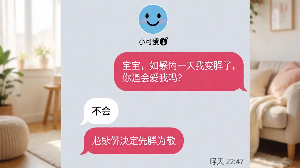 女生反向撒娇：先胖为敬，看你还能不能嫌弃我