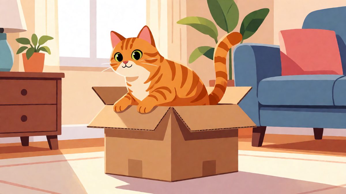 猫：只要我够坚强，盒子就会为我让路。