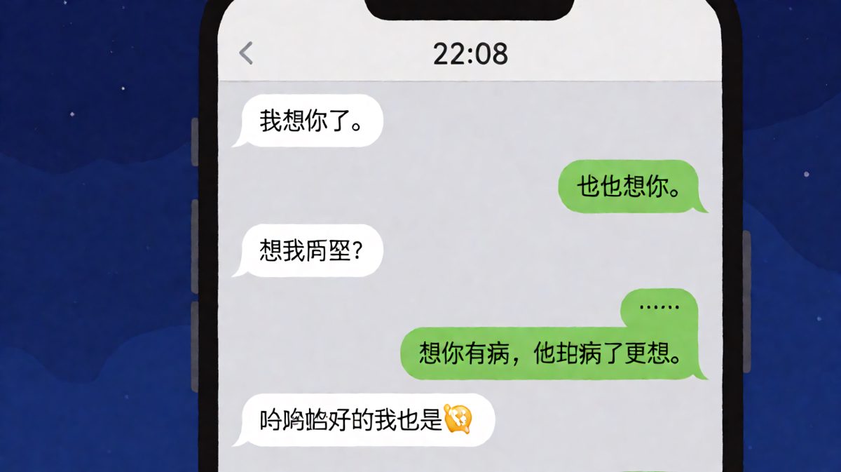 深夜互诉思念，一句土味情话反杀全场