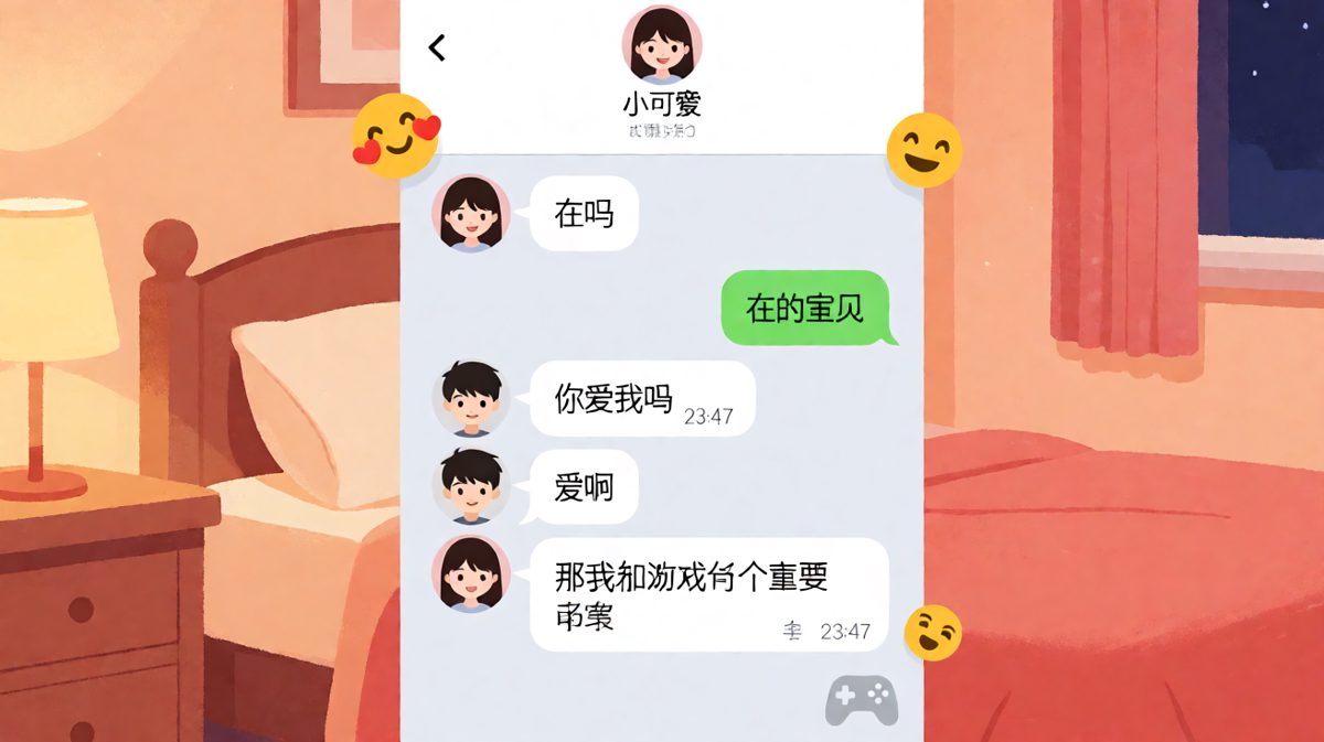 当他说在打游戏时，你问他选哪个。